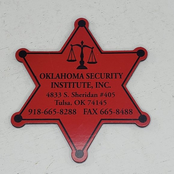 Oklahoma Security Institute Tulsa Magnet Kitchen Fridge Vintage - Picture 1 of 2